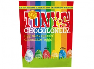 Tonys Chocolonely Easter Eggs - 20 Mixed Eggs in a Paper Pouch! 255g